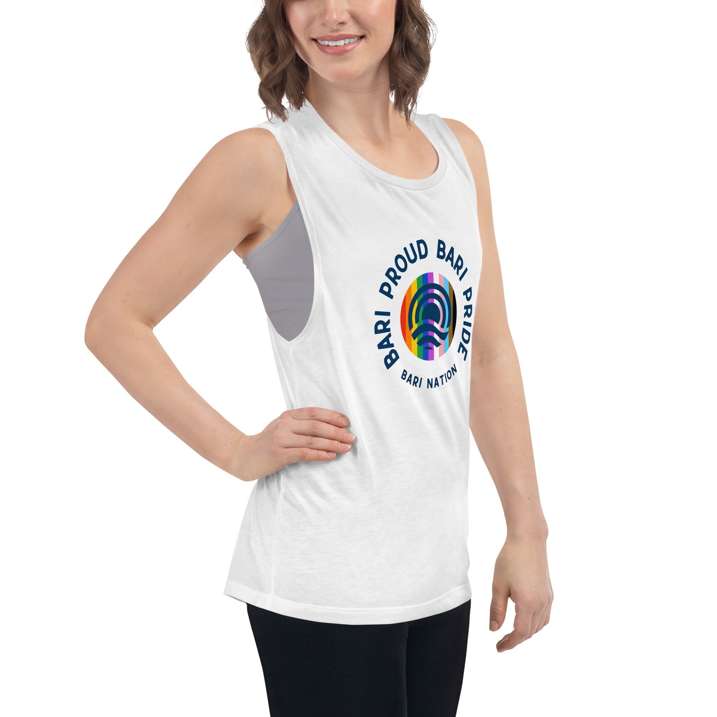 Ladies’ Bari Pride and Proud Muscle Tank