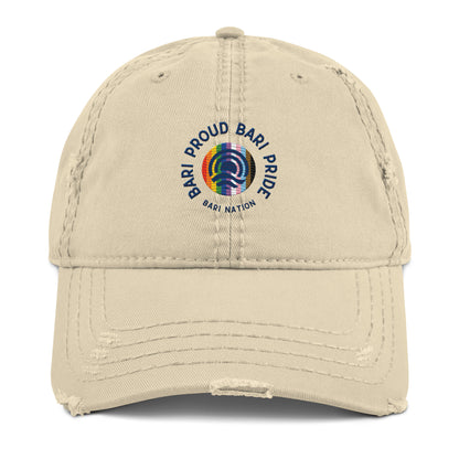 Bari Pride and Proud Distressed Dad Hat- Khaki