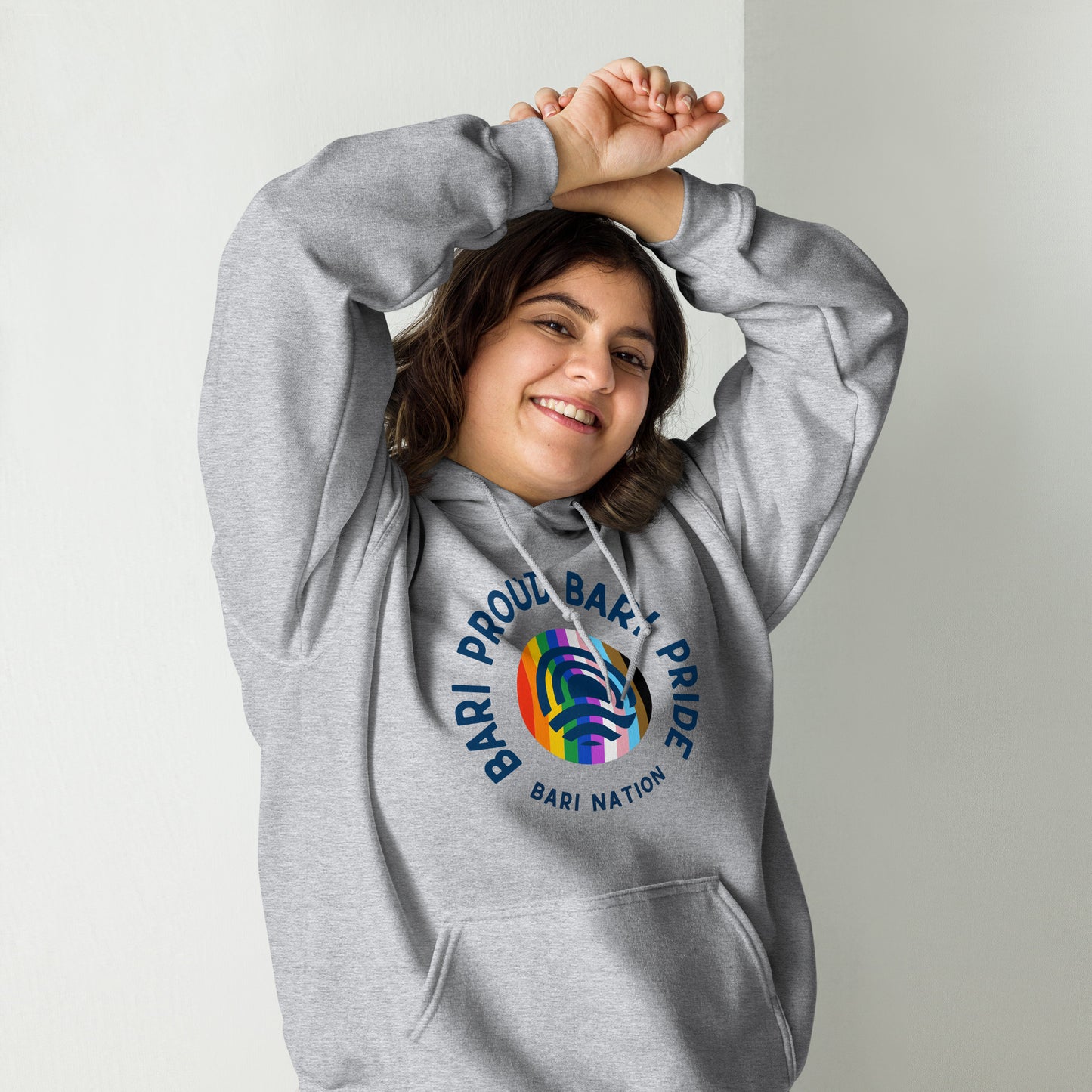 Unisex Bari Pride and Proud Hoodie (Light Colors)
