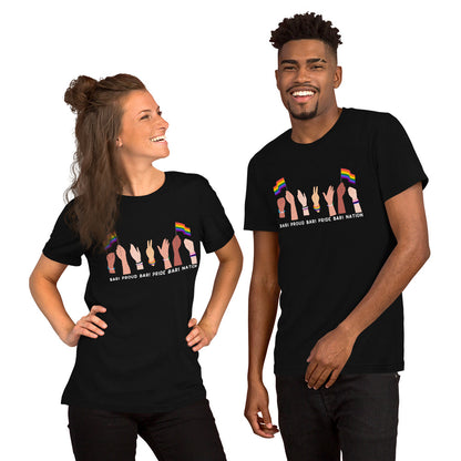 Unisex Raise Your Hands Pride T-Shirt (Dark Colors)
