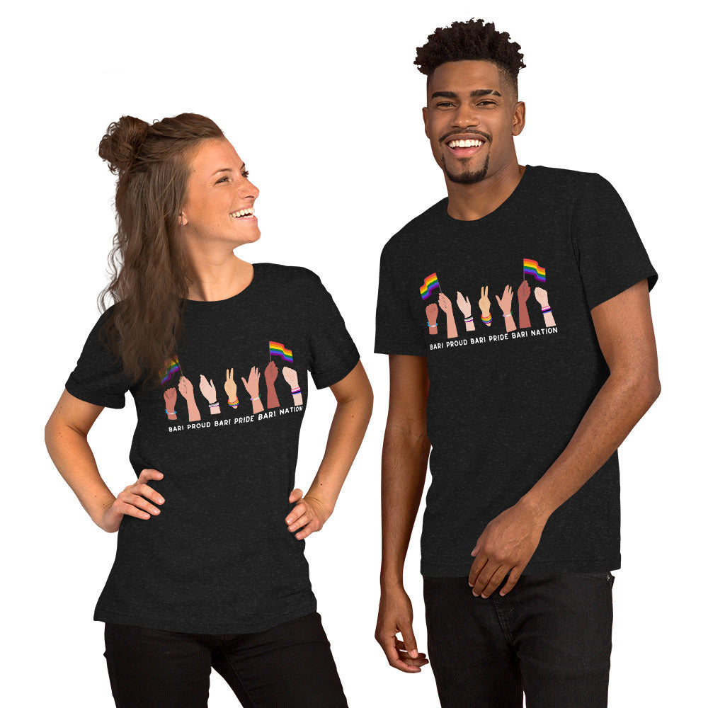Unisex Raise Your Hands Pride T-Shirt (Dark Colors)
