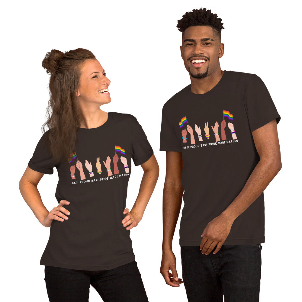 Unisex Raise Your Hands Pride T-Shirt (Dark Colors)