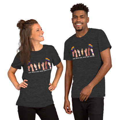 Unisex Raise Your Hands Pride T-Shirt (Dark Colors)