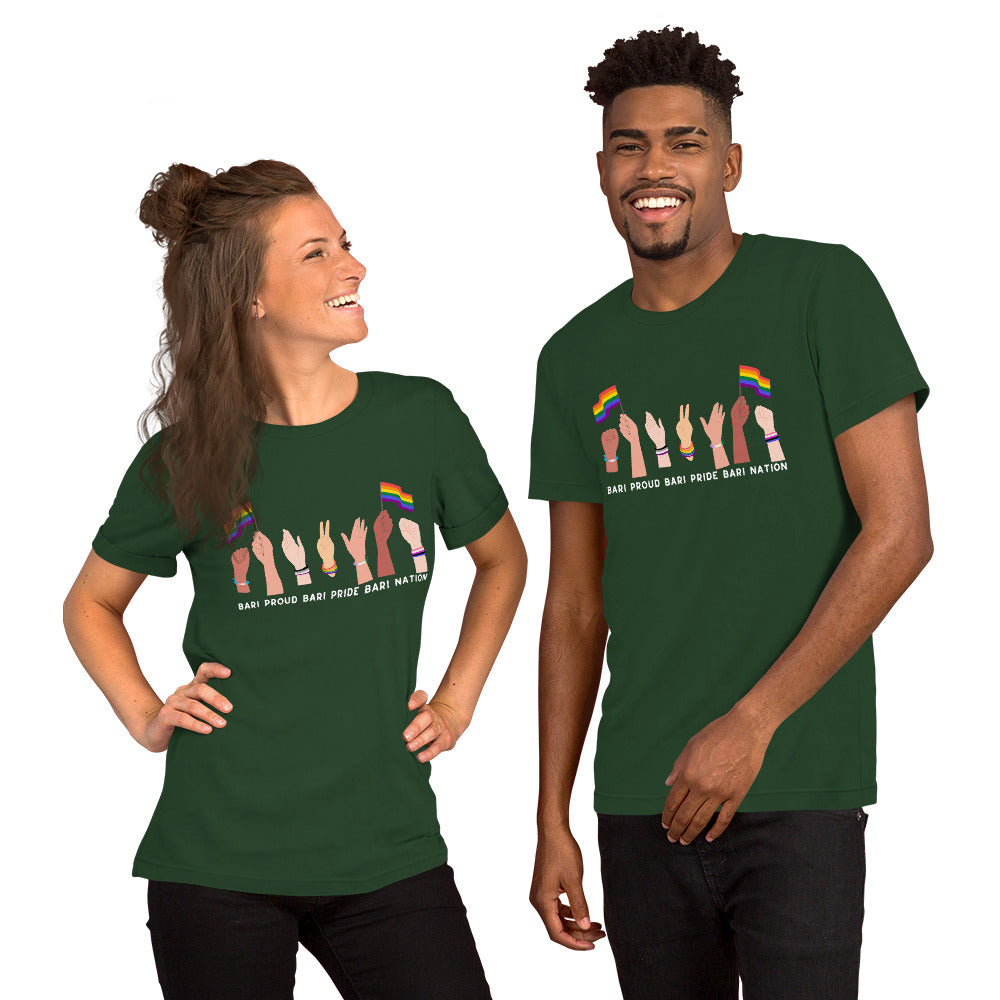 Unisex Raise Your Hands Pride T-Shirt (Dark Colors)