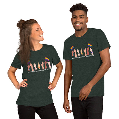 Unisex Raise Your Hands Pride T-Shirt (Dark Colors)