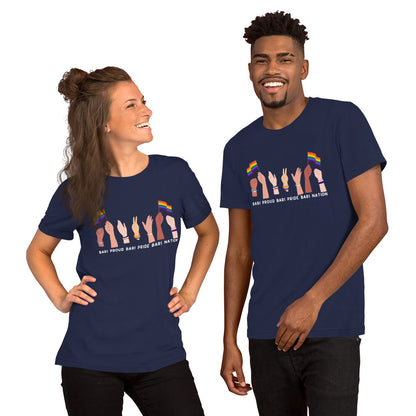 Unisex Raise Your Hands Pride T-Shirt (Dark Colors)